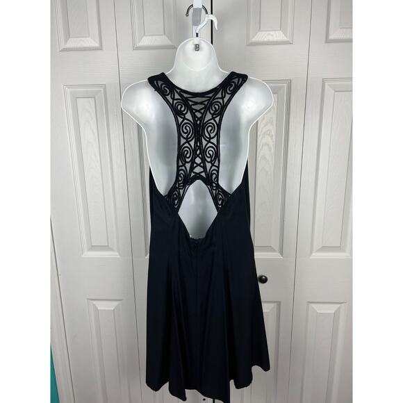 Vintage Rampage Fit & Flare Mini Dress Cutout 90s Y2K Formal Black Size 4 XS - Picture 5 of 7